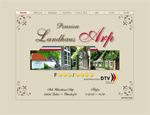Tablet Screenshot of landhaus-arp.de
